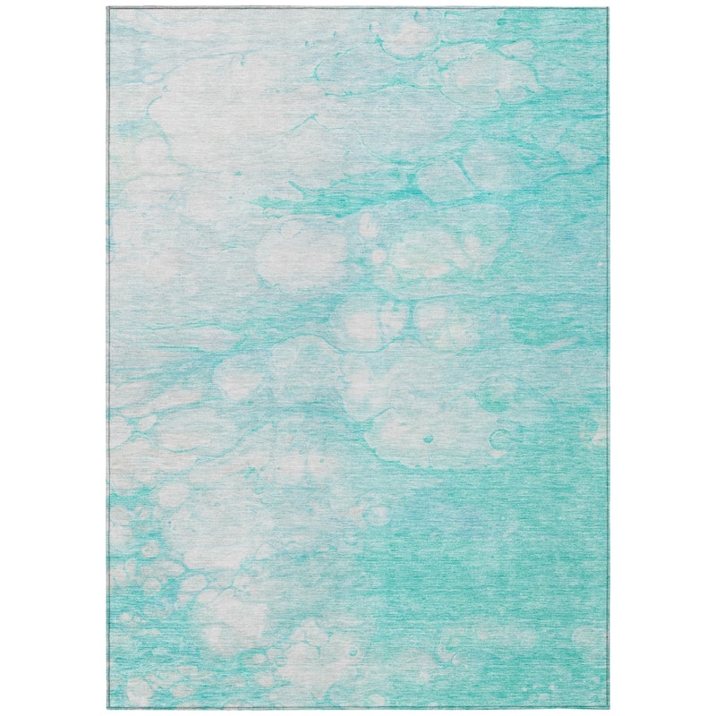 HomeRoots Abstract Transitional Rectangle Outdoor Rug