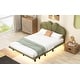 preview thumbnail 39 of 44, LED Low Profile Bed Platform Bed Frame with Cloud-Shaped Headboard