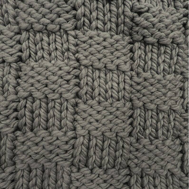 HiEnd Accents Chess Hand Knit Throw, 50"x60"