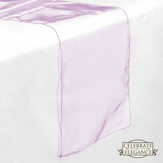 5 Organza Sheer Long Wedding Dining Room Table Runners Lavendar - 14" x ...