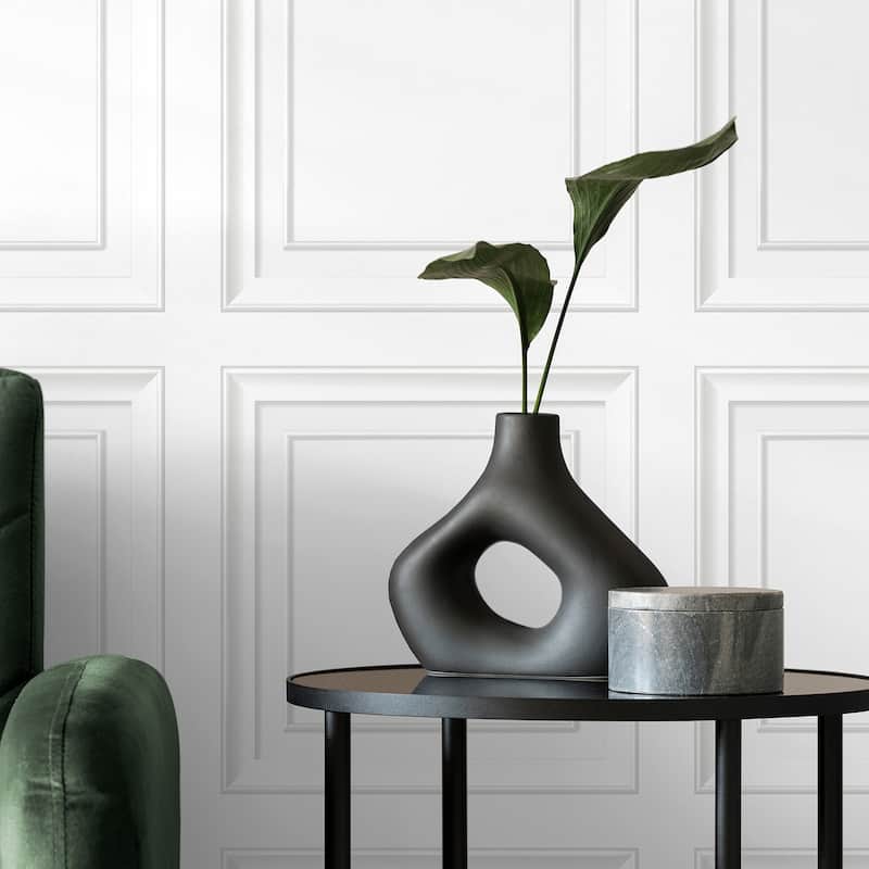 Fine Decor Distinctive White Square Panel Wallpaper - N/A