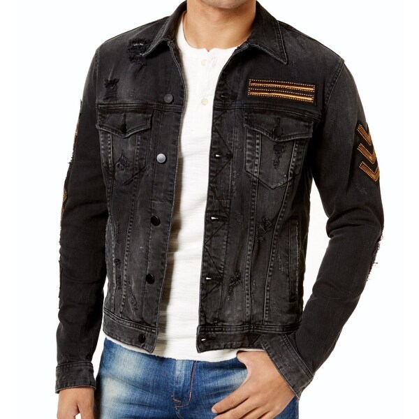 guess embellished denim jacket