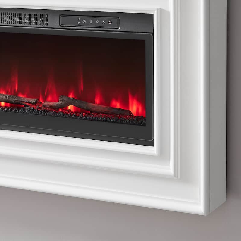 Wall Mounted Electric Fireplace Console, Fully Assembled