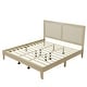 preview thumbnail 10 of 15, MERAX Solid Wood Platform Bed With Rattan