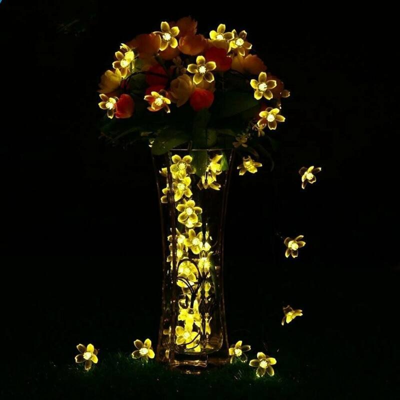 30LED 6.5m Solar Cherry Blossom String Decorative Light