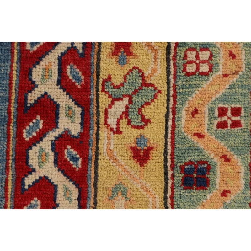 Tribal Kazak Oriental Accent Rug Hand-Knotted Wool Carpet - 2'9" x 4'1"