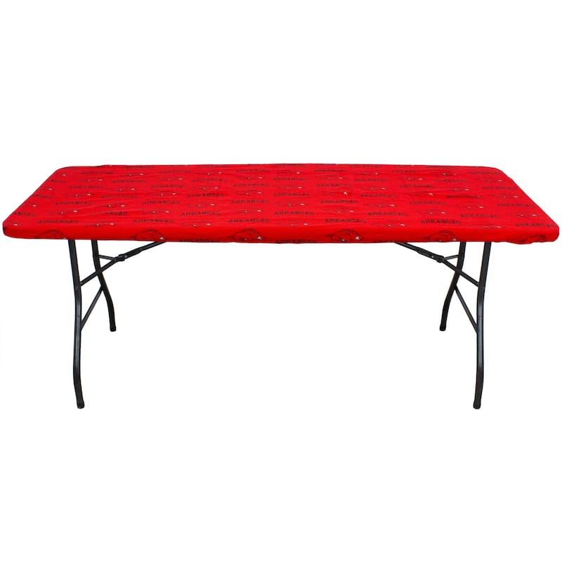 Arkansas Razorbacks Tailgate Fitted Tablecloth, 33" x 33", Card Table