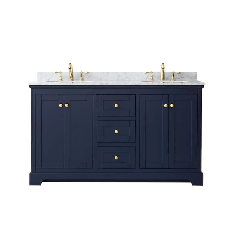 Wyndham Collection Avery 60" Free Standing Double Basin Vanity Set