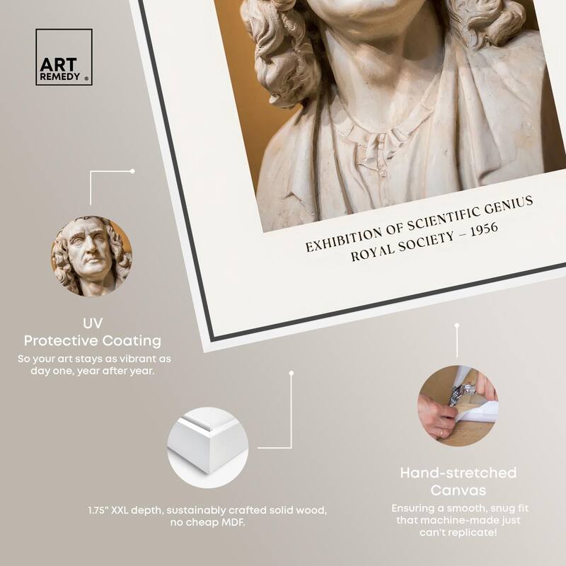 Newton's Likeness in Marble Canvas by Art Remedy