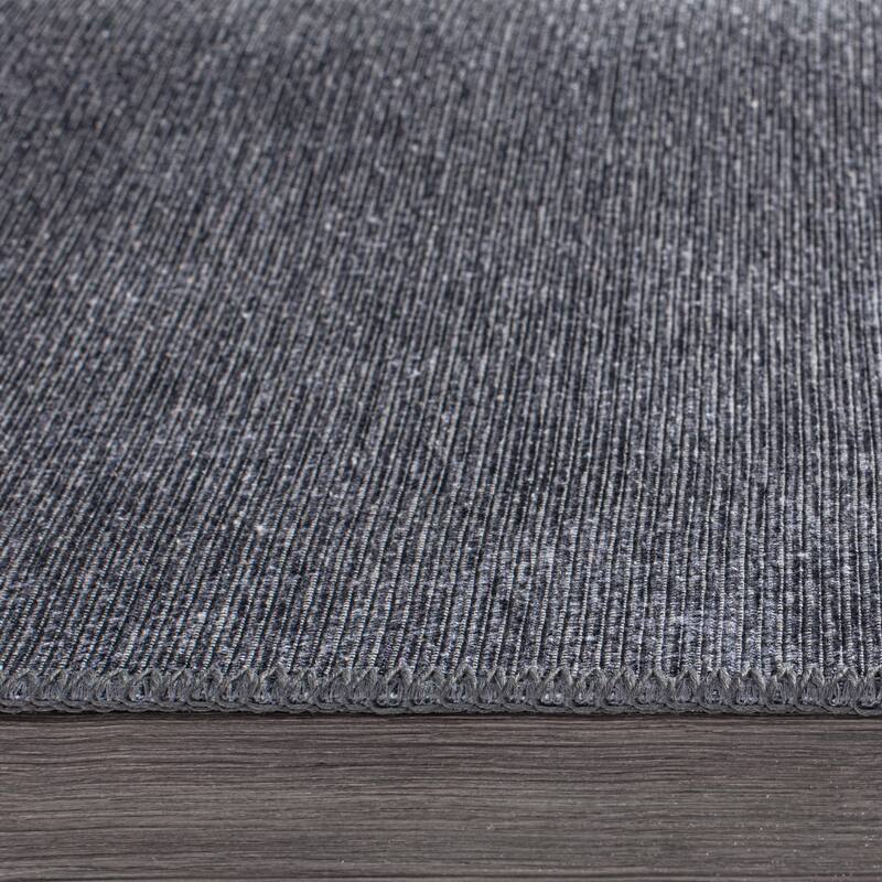 Contemporary Solid Machine Washable Area Rug