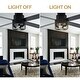 preview thumbnail 7 of 10, Oaks Aura 52in. Black Industrial Flush Mount Ceiling Fan with Lights and Remote, 6-Speeds Reversible Low Profile Ceiling Fan