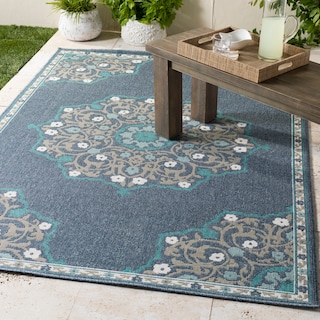 Erminio Medallion Indoor/ Outdoor Area Rug - 8'9" x 12'9"