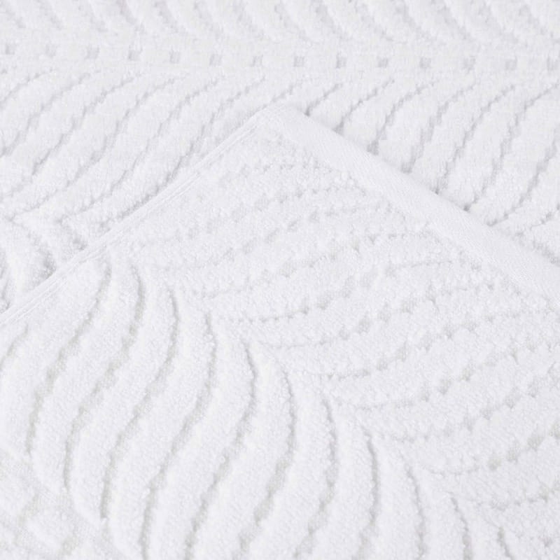 Superior Chevron Zero Twist Solid and Jacquard Cotton Bath Sheet Set of 2