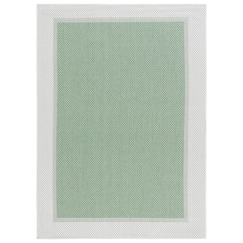 SAFAVIEH Bermuda Selfinaz Geometric Indoor/Outdoor Waterproof Rug - 5'3" x 7'6" - Green/Ivory