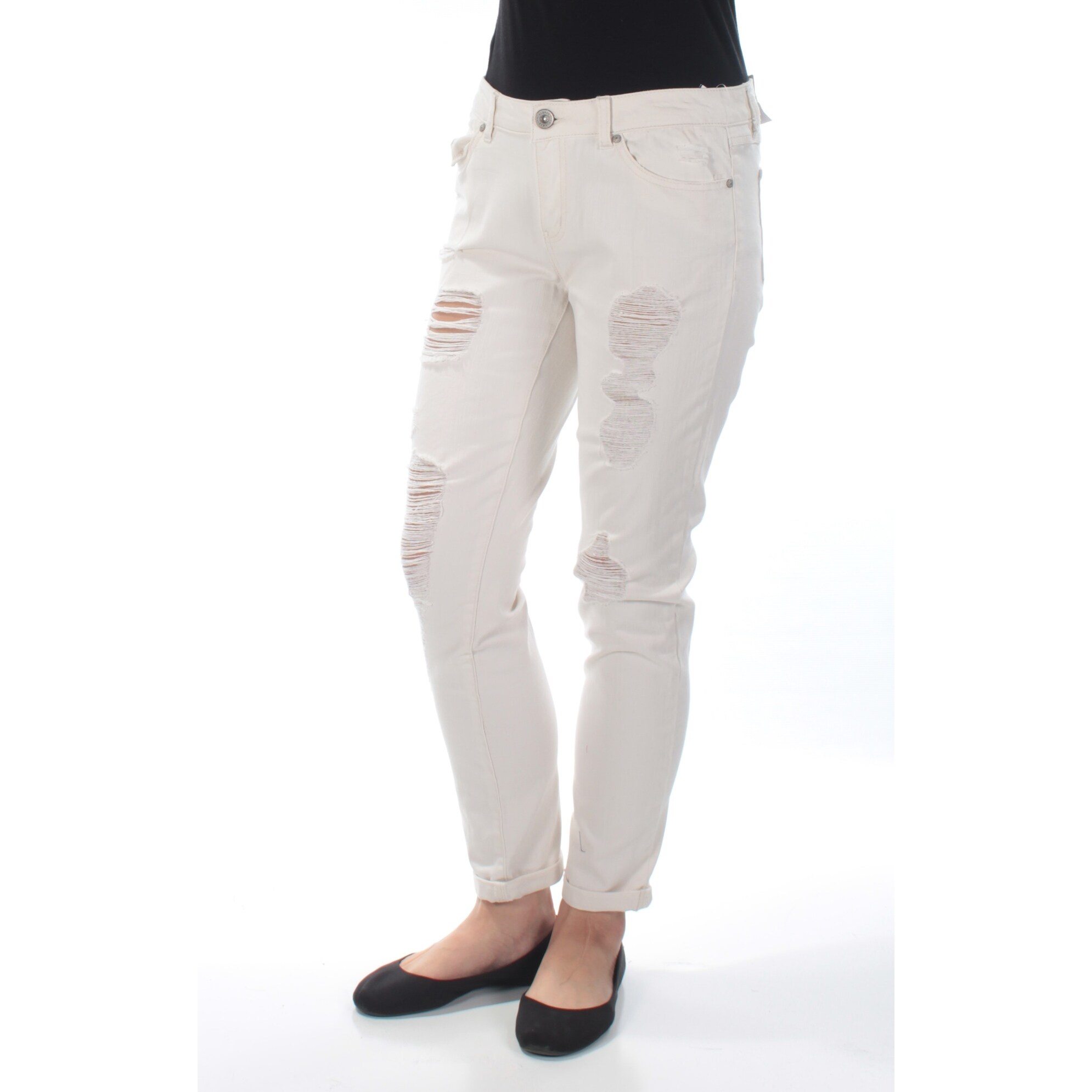 Shop Womens Ivory Skinny Jeans Juniors Size 11 Free Shipping On