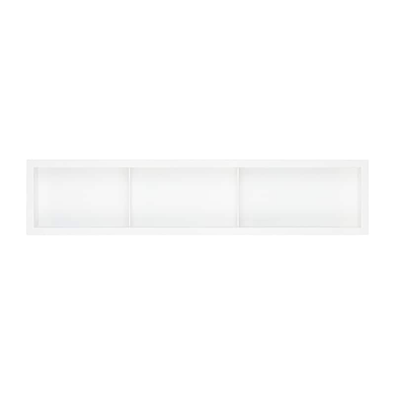 36"x9" Stainless Steel 18 Gauge White Cream Rectangular Recessed Shower Niche