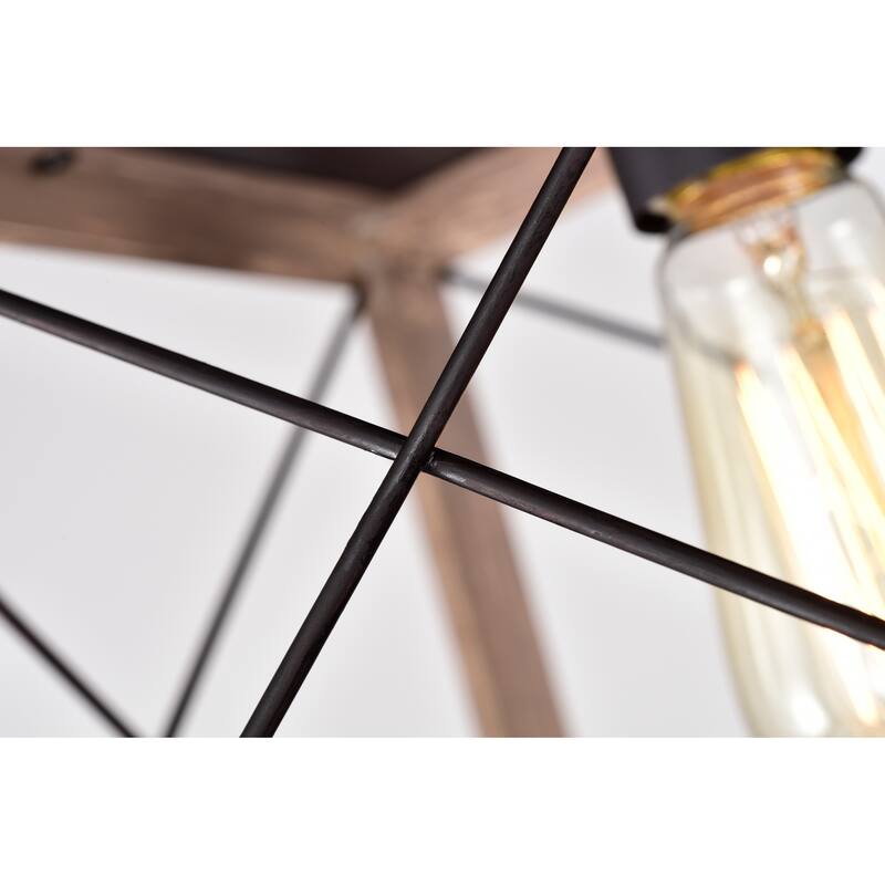 Oil Rubbed Bronze 1-Light Open-Cage Metal Flush Mount (SOLD AS A PAIR)
