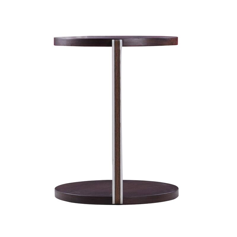 Round Nesting Coffee Table Set of 2, Sintered Stone Top Nesting Tables with Metal Frame, Modern Accent Side Table Set
