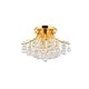 preview thumbnail 3 of 6, Fleur Illumination 6 light Gold Flush Mount