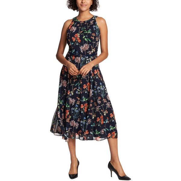 tommy hilfiger floral chiffon dress