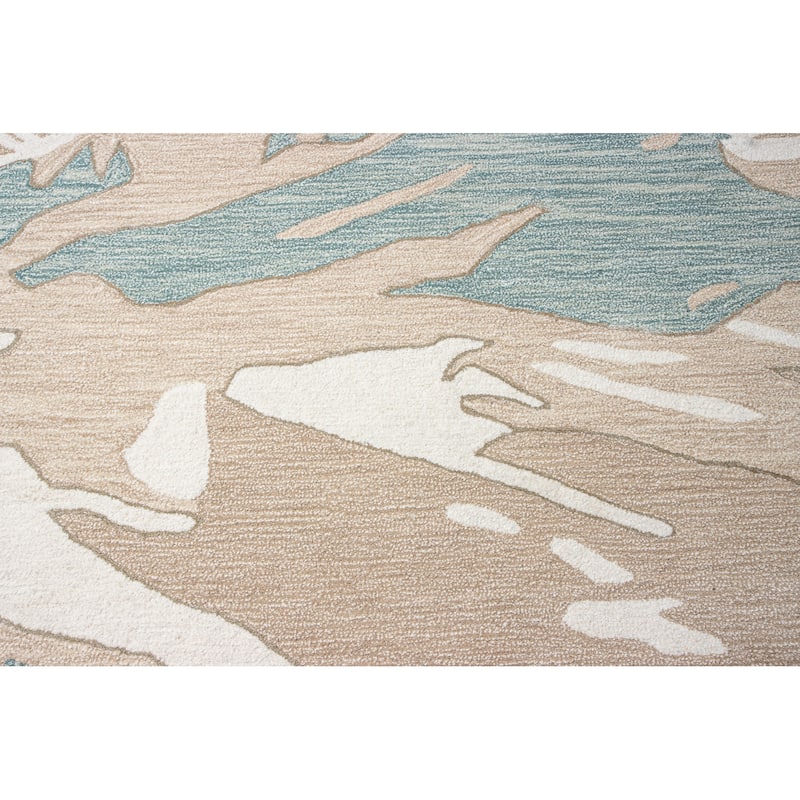 Bashian Cierra Beige & Teal Contemporary Area Rug