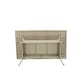 preview thumbnail 4 of 3, East West Furniture Patio Wicker Dining Table - Rectangle PE Wicker Table with Glass Top, 36x60 Inch, Natural Linen