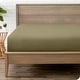 preview thumbnail 32 of 89, Bare Home Double Brushed Deep Pocket Fitted Sheet Full - Olive