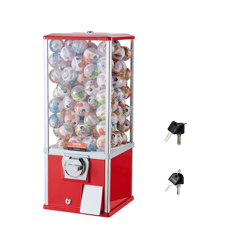 VEVOR Gumball Machine for Kids Home Vending Machine Rectangle Bubble Gum Machine for Game Stores Coin Operated Gumball Bank