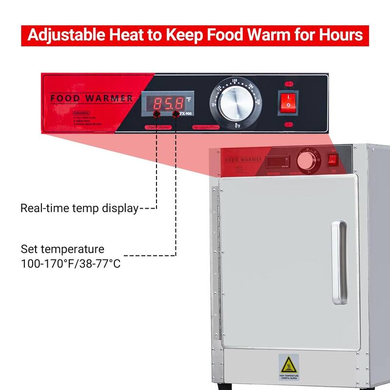 Food Warming Cabinet - Hot Box Food Warmer, 850W