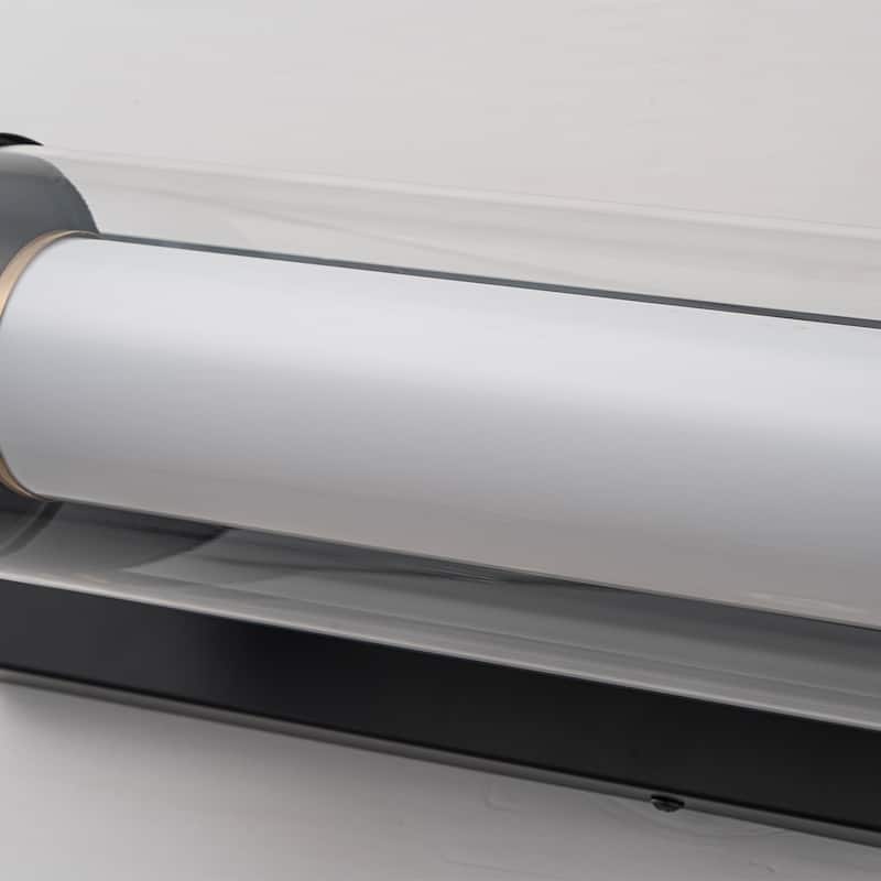 Double-Layer Cylindrical Clear Glass LED Wall Sconce Modern Industrial