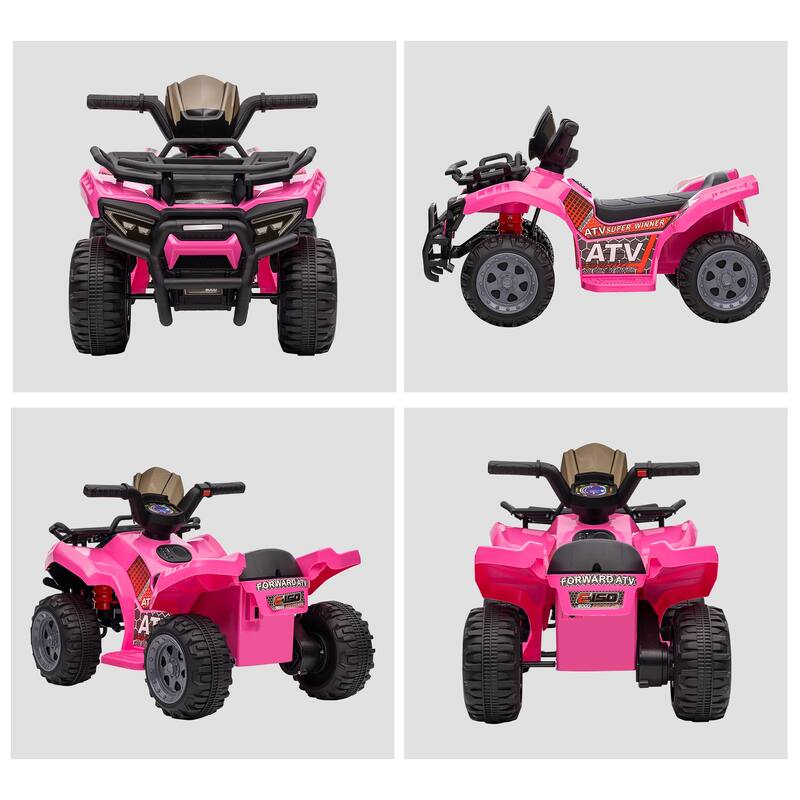 Battery-Powered Electric ATV for Kids, Easy-to-Use 6V Ride-On Quad with Songs