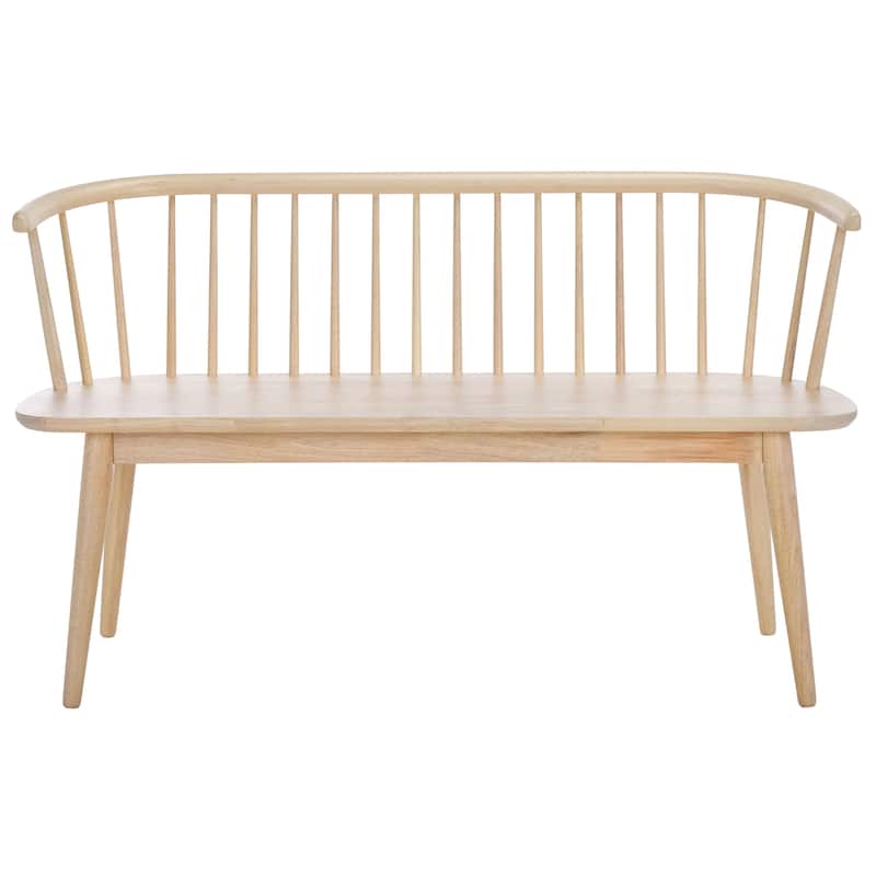 SAFAVIEH Sibyl Farmhouse Solid Wood Spindle Bench - 53"W x 19"D x 31"H