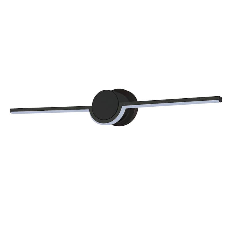 Justice Design Group Semicirculo ADA 24" LED Linear Wall/Bath Sconce - Matte Black Finish