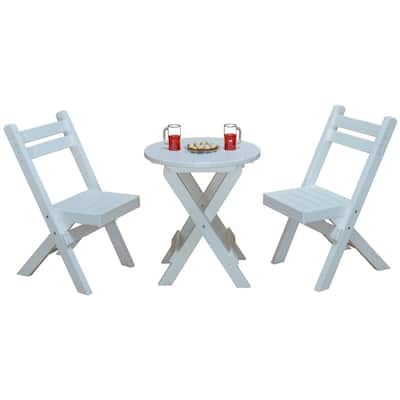 Poly Lumber Coronado Round Folding Bistro Set