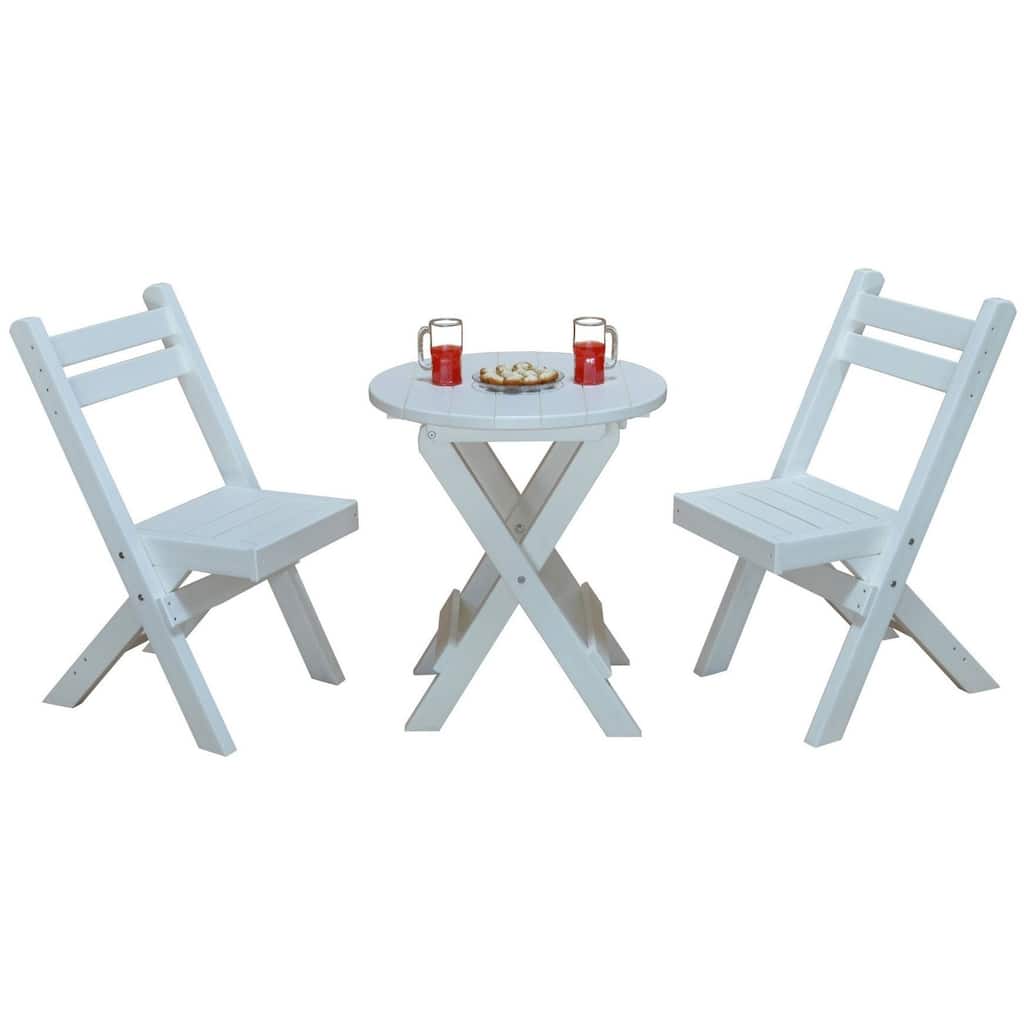 Poly Lumber Coronado Round Folding Bistro Set