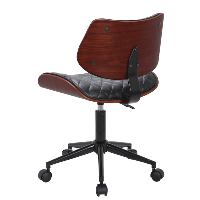 Porthos Home Zara Faux Leather Mid-Century Office Chair