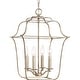 preview thumbnail 1 of 0, Gallery 4-Light Foyer Pendant in Century Silver Leaf