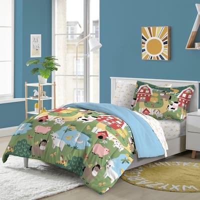 Dream Factory Barnyard Animals Bed-In-A-Bag Comforter Set