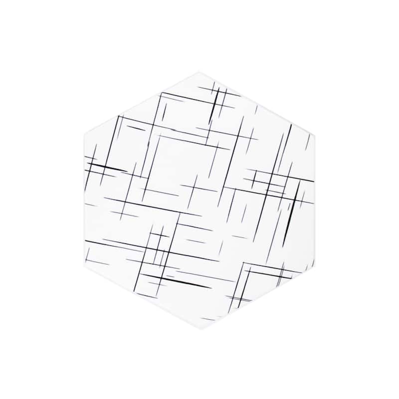 Honeycomb Hexagon 9 in. x 10 in. Glazed Porcelain Wall and Floor Tile