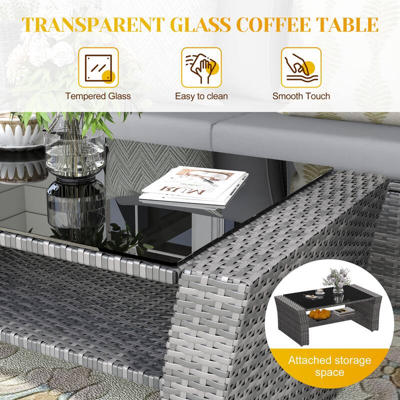 Royalcraft 5 Piece PE Rattan Wicker Outdoor Patio Furniture Set