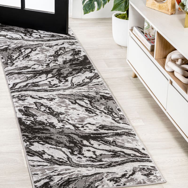 JONATHAN Y Batten Marbled Abstract Area Rug