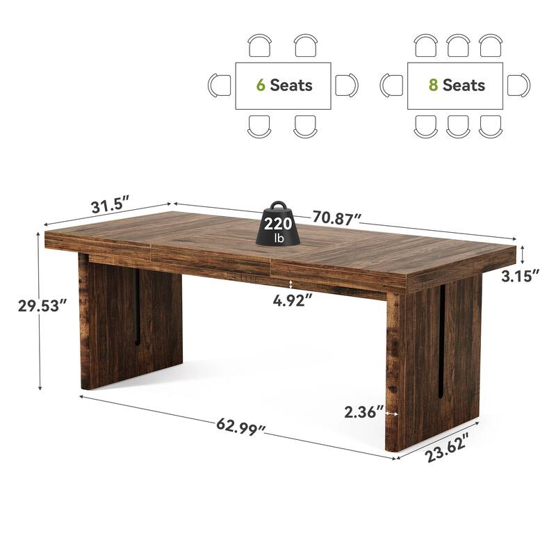 70.8-Inch Large Office Desk