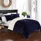 preview thumbnail 7 of 7, Chic Home 3-Piece Chiara Bed-In-A-Bag Navy Comforter 3 Piece Set