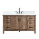 preview thumbnail 77 of 82, Javier Bath Vanity with Composite Stone Top without Mirror 60in. - Antique Gray