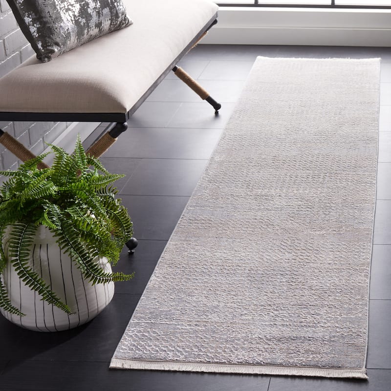 SAFAVIEH Marmara Maysa Modern Rug - Grey/Beige Blue - 2' x 8'