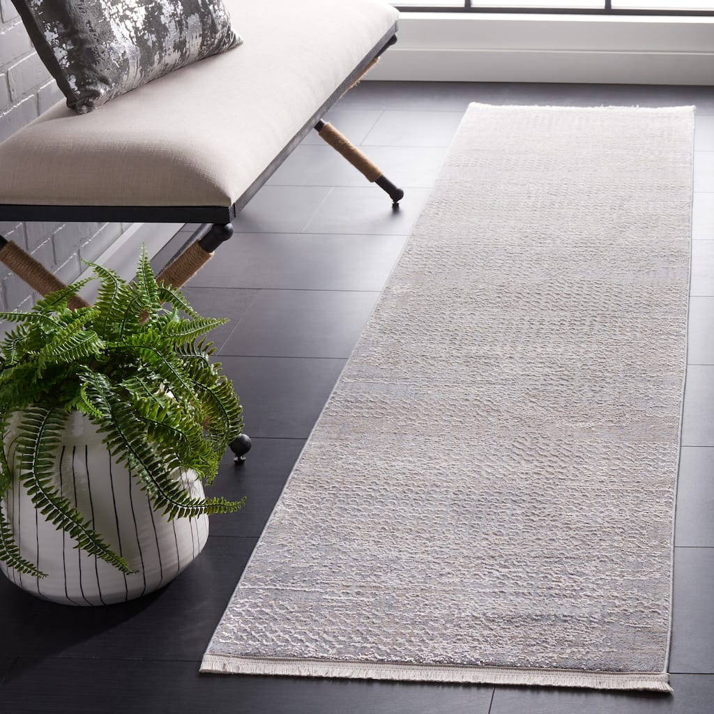 SAFAVIEH Marmara Maysa Modern Rug - Grey/Beige Blue - 2' x 8'