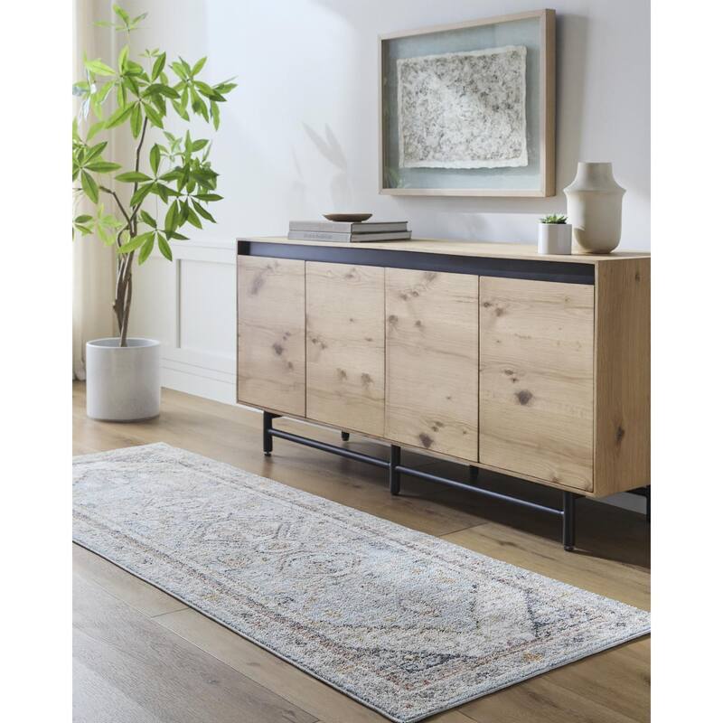 Livabliss Transitional Beckham Medallion Area Rug - 5' x 7'5" - Gray