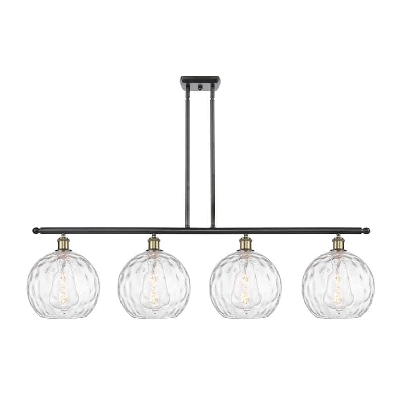 Innovations Lighting 516-4I-13-48 Athens Linear Athens 4 Light 48" - Black Antique Brass / Clear Water Glass