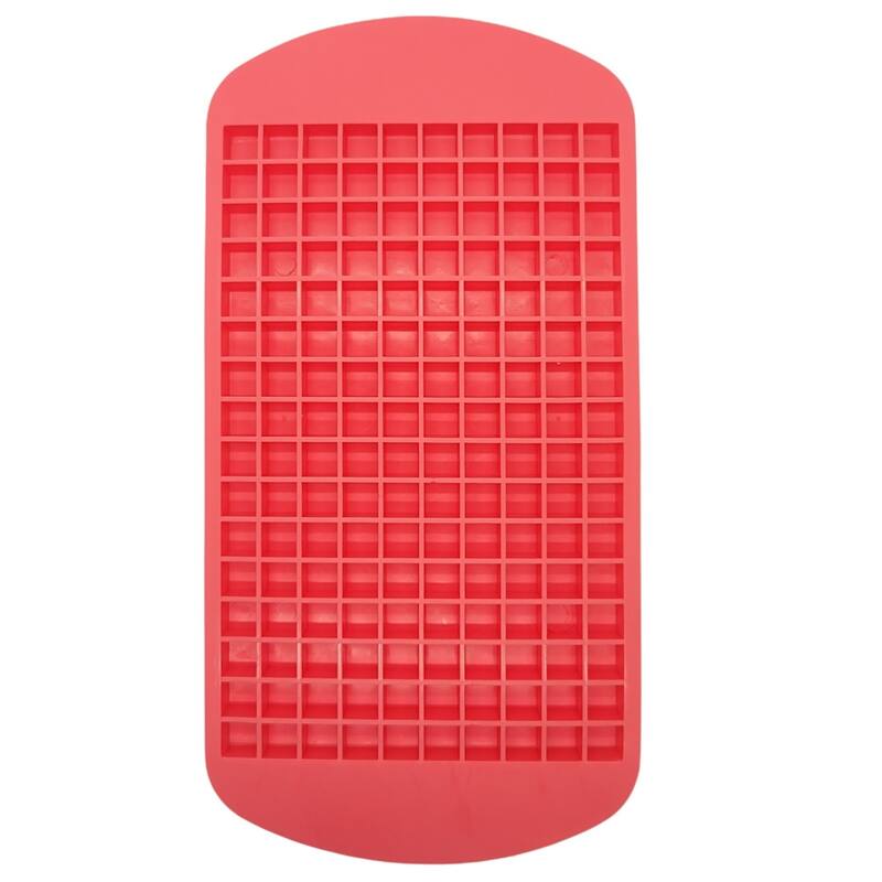 Handy Housewares Flexible Silicone Easy-Release Mini Crushed Ice Cube Tray - Each Makes 160 Small Ice Cubes - 1 Pack - Pink