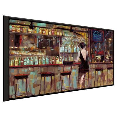 "Elegant in Black" by Ruane Manning Print on Floating Canvas